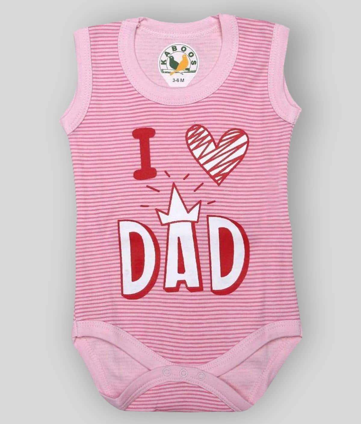 KABOOS Pack of 1 Baby Boys Cotton Bodysuit ( Pink )