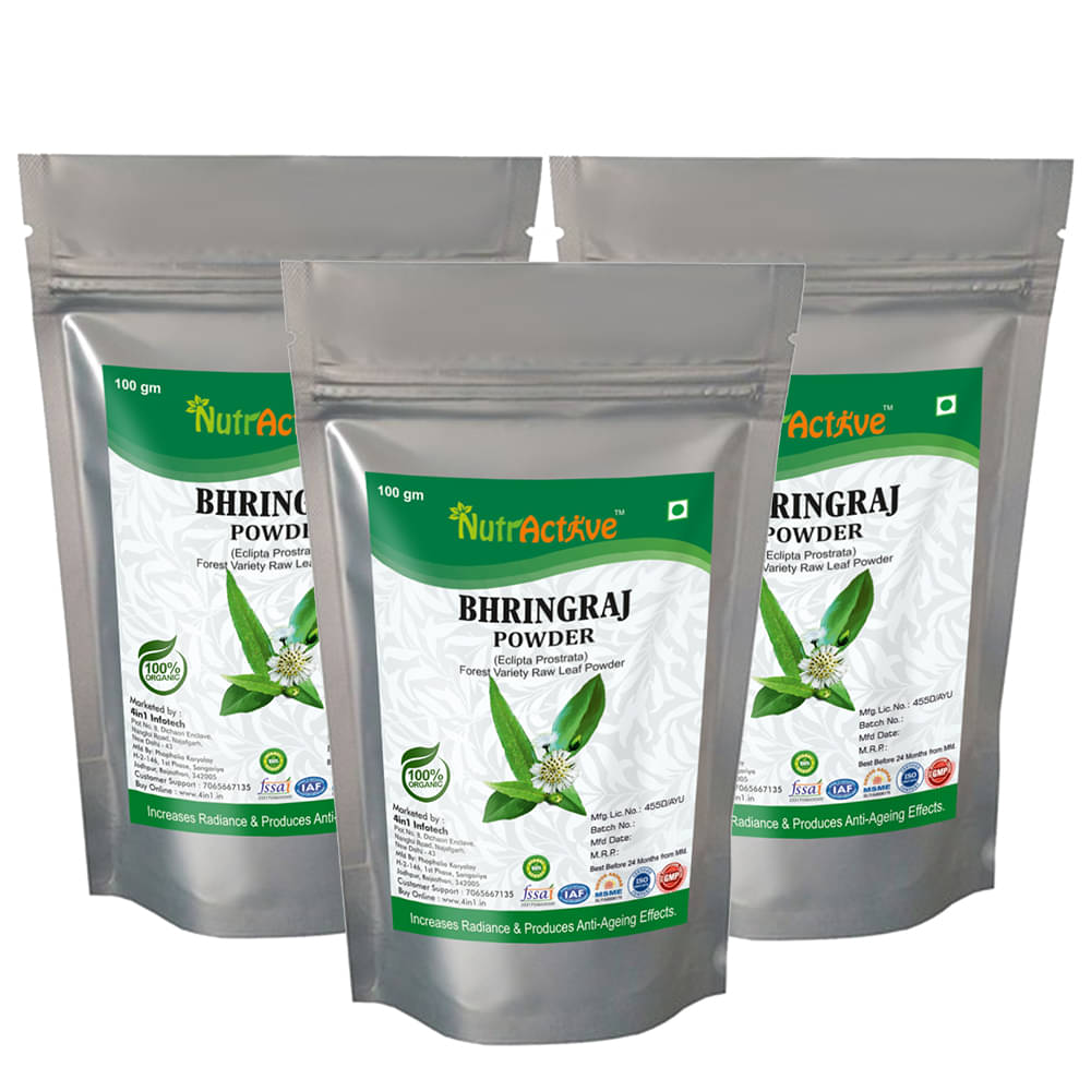 Nutractive 100% Pure Bhringraaj For Hair Growth Powder 300 Gm Pack of 3 Nutractive 100% Pure Bhringraaj For Hair Growth Powder 300 Gm Pack of 3