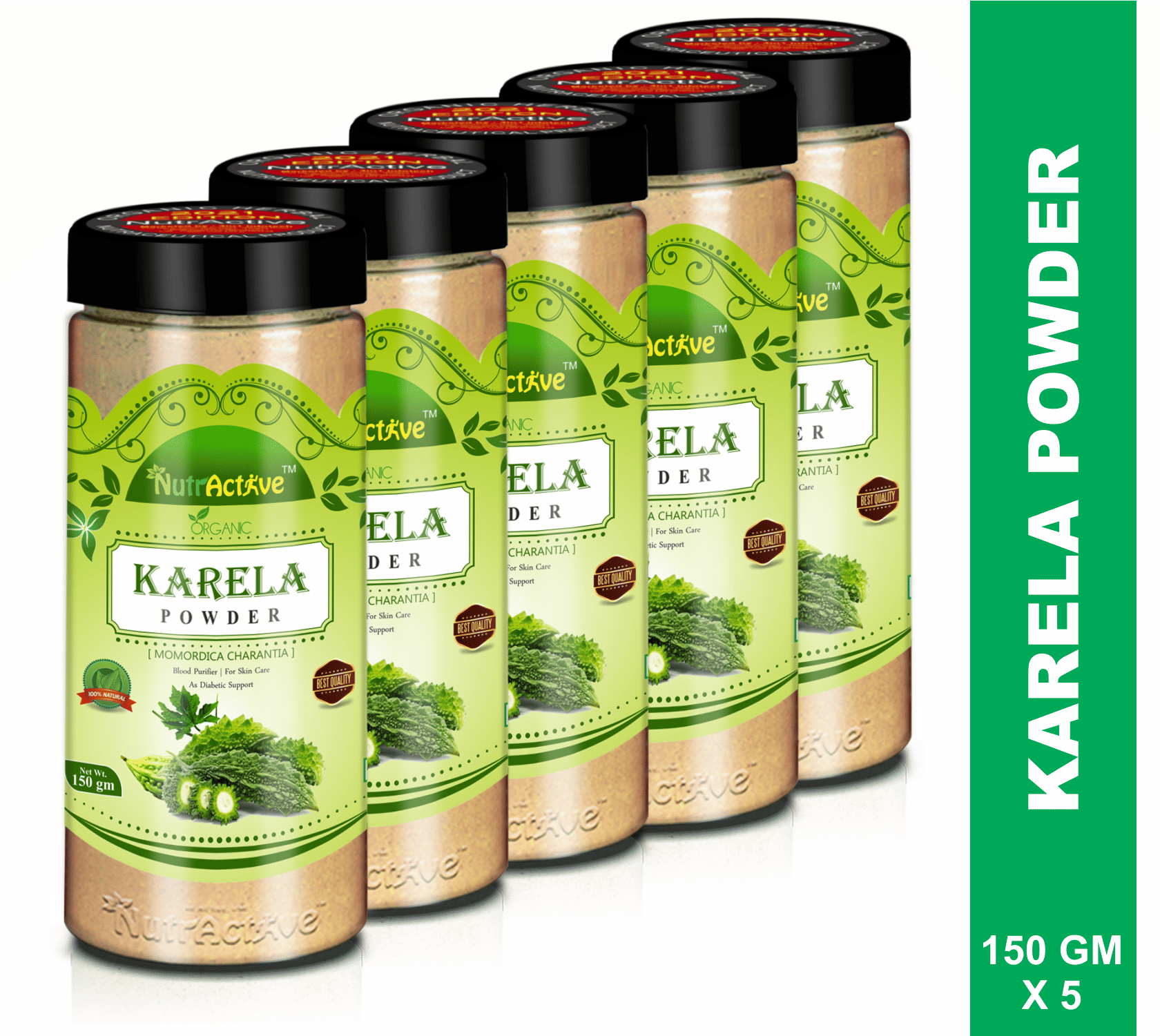 Nutractive Karela ( Bitter Gourd) For Skin Care Powder 750 Gm Pack of 5 Nutractive Karela ( Bitter Gourd) For Skin Care Powder 750 Gm Pack of 5