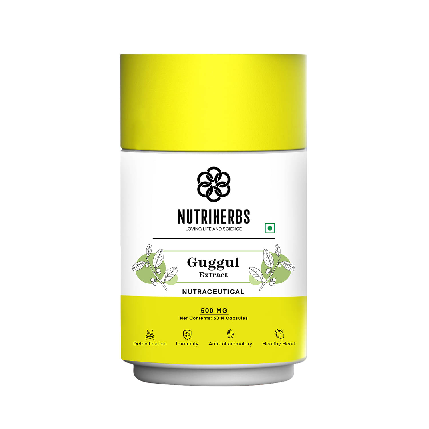     			Nutriherbs Guggul Extract -500mg 60 Capsules | Joints Detoxification and Weight Management