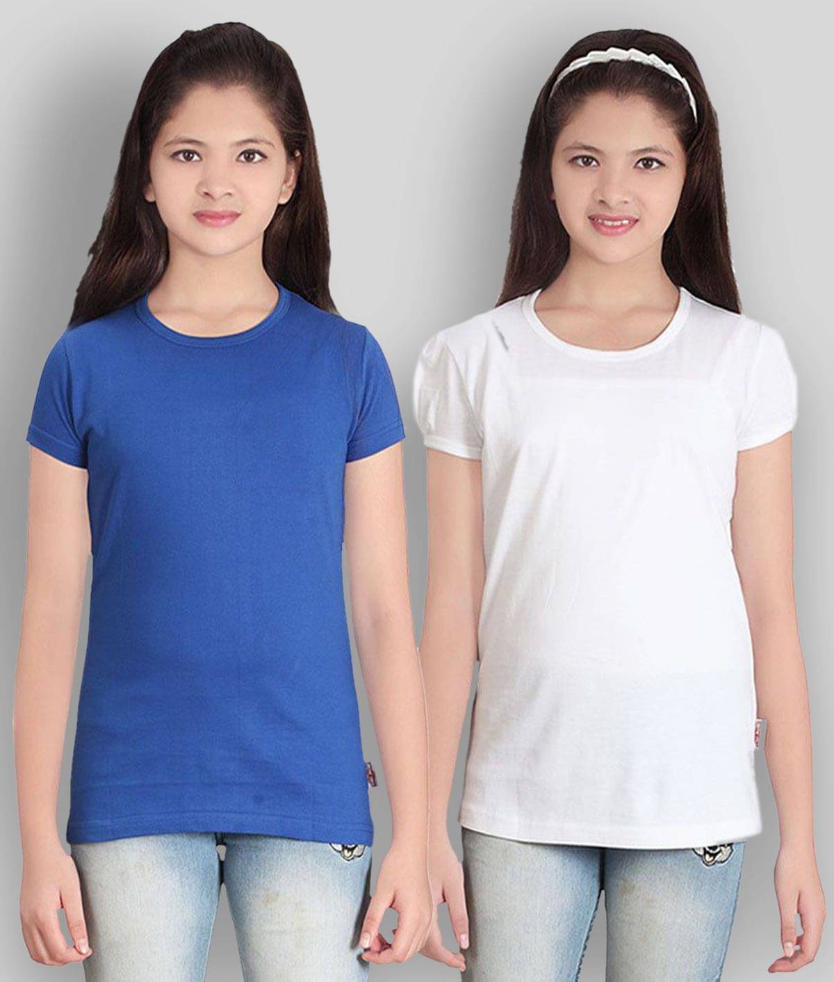     			Sini Mini Pack of 2 Girls Cotton T-Shirt ( Multicolor )
