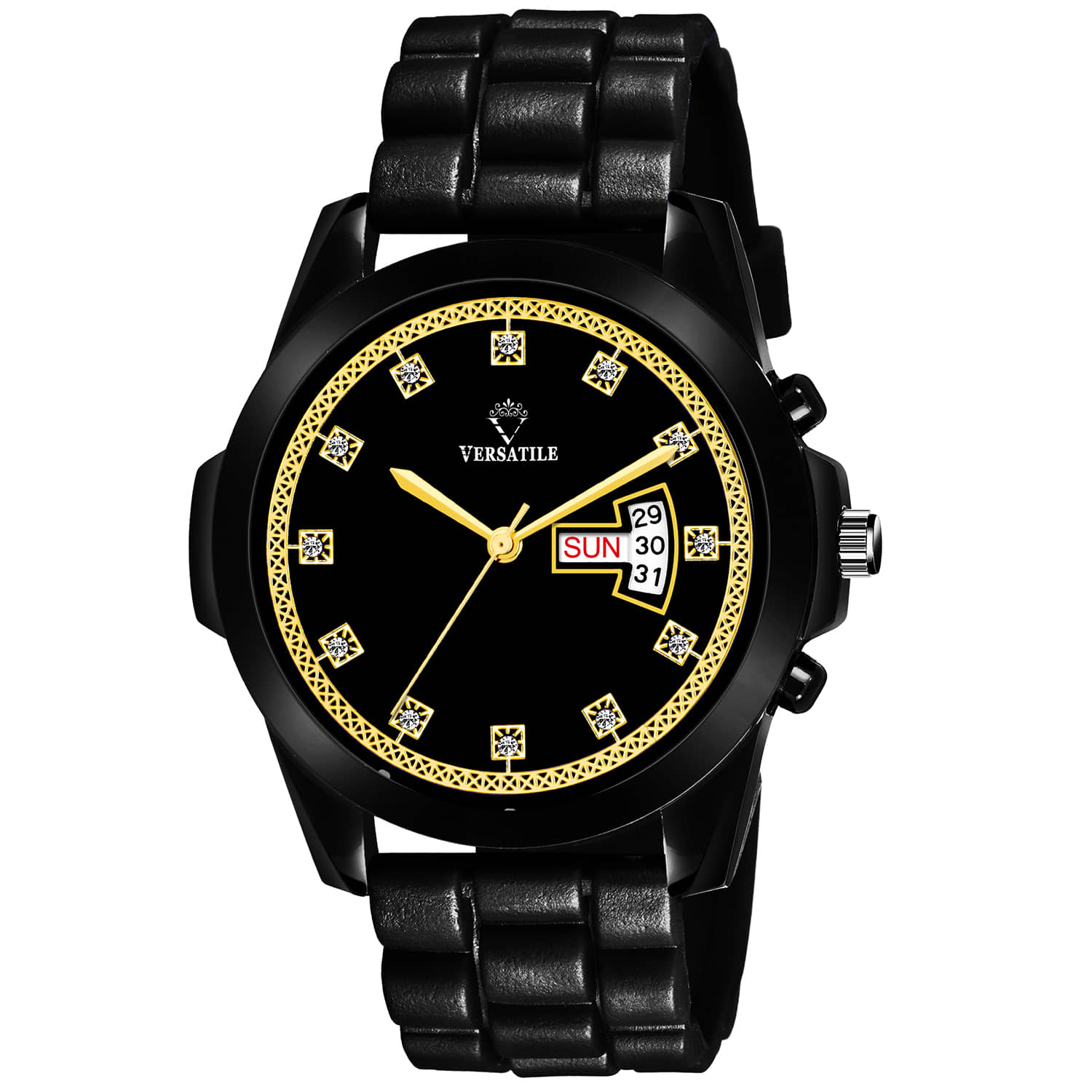 Versatile - Black Silicon Analog Men's Watch
