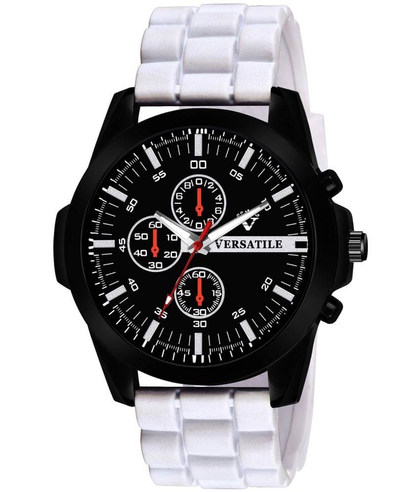     			Versatile - White Silicon Analog Men's Watch
