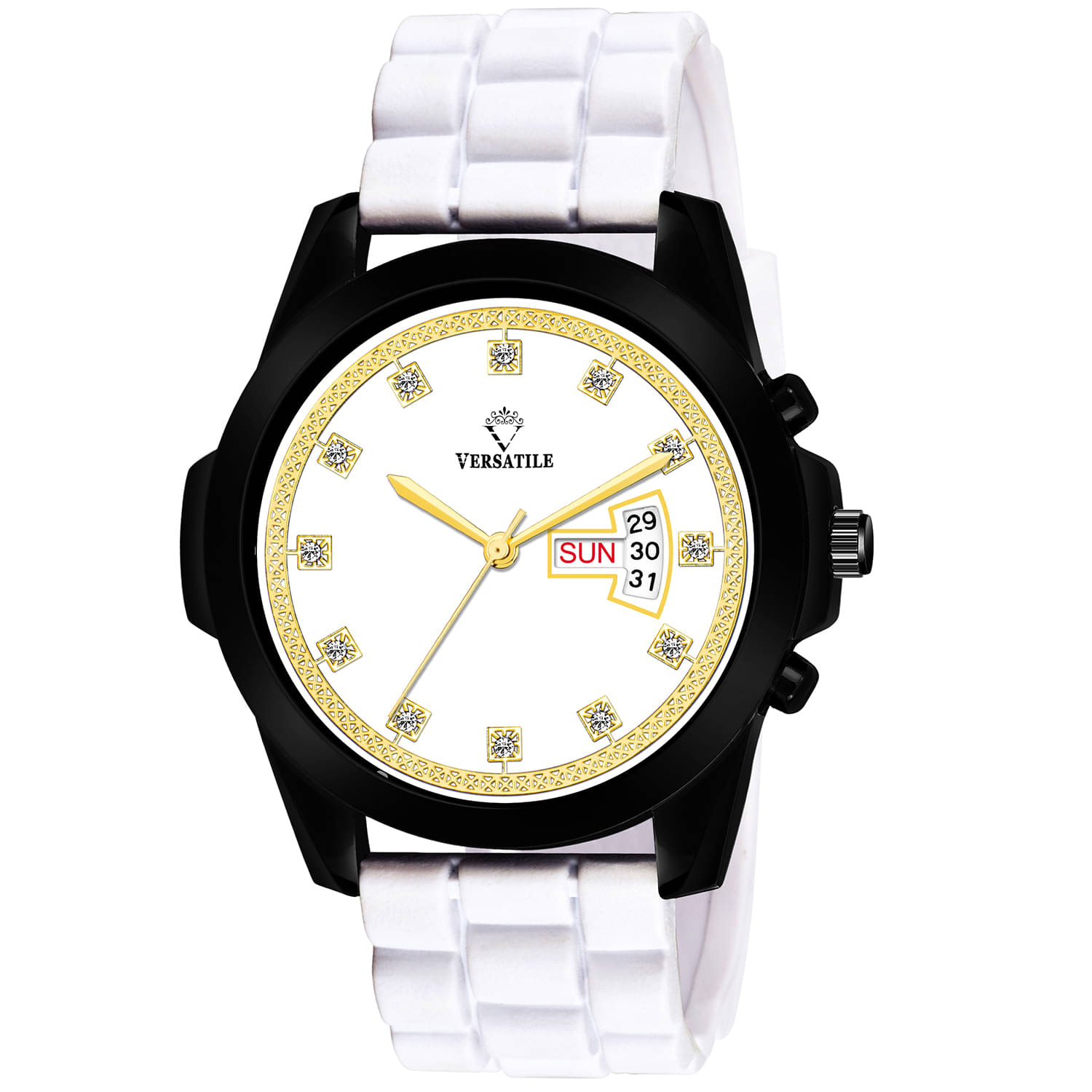     			Versatile - White Silicon Analog Men's Watch