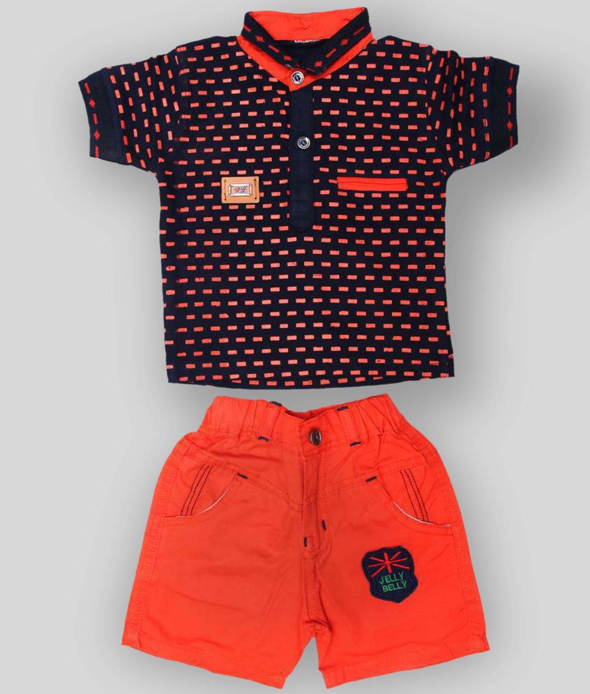     			Zadmus Pack of 1 Boys Cotton T-Shirt & Shorts Set ( Red )