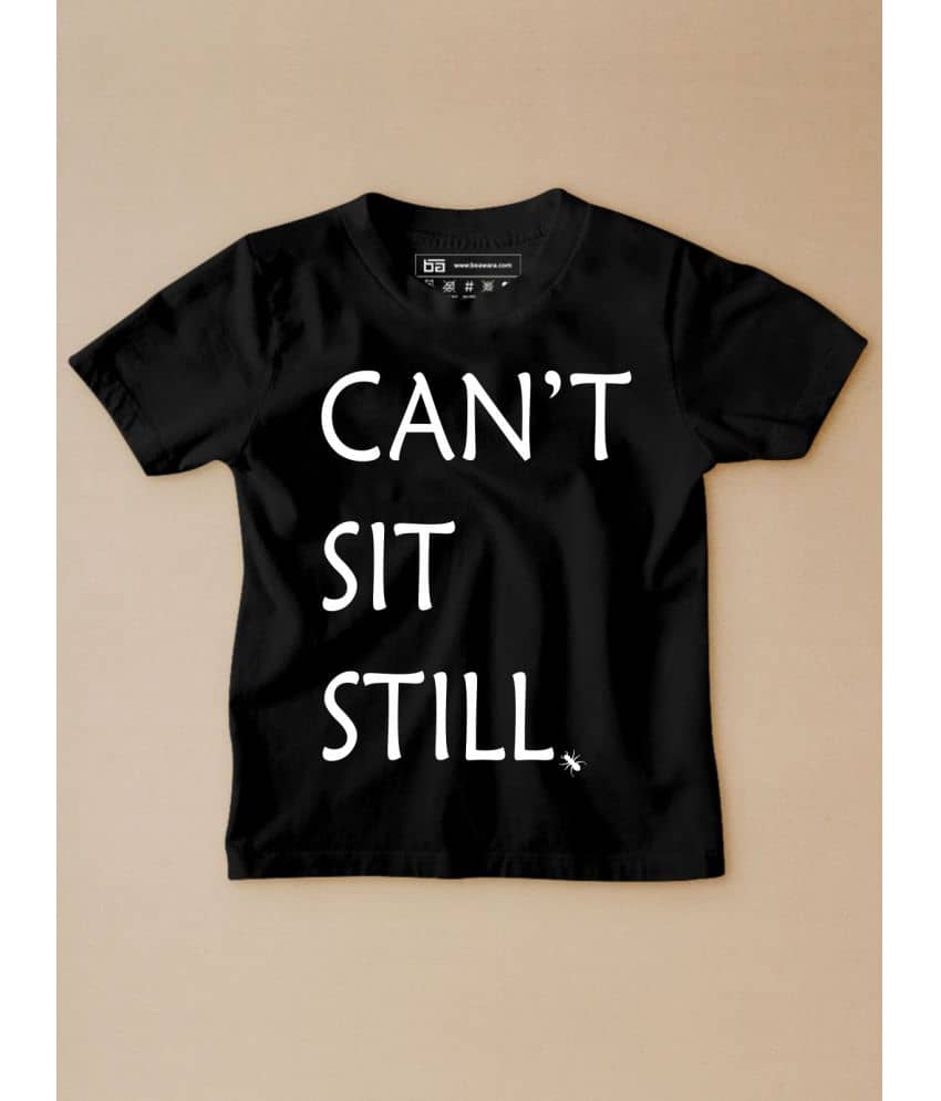 Be Awara Pack of 1 Unisex for Baby Cotton T-Shirt ( Black )