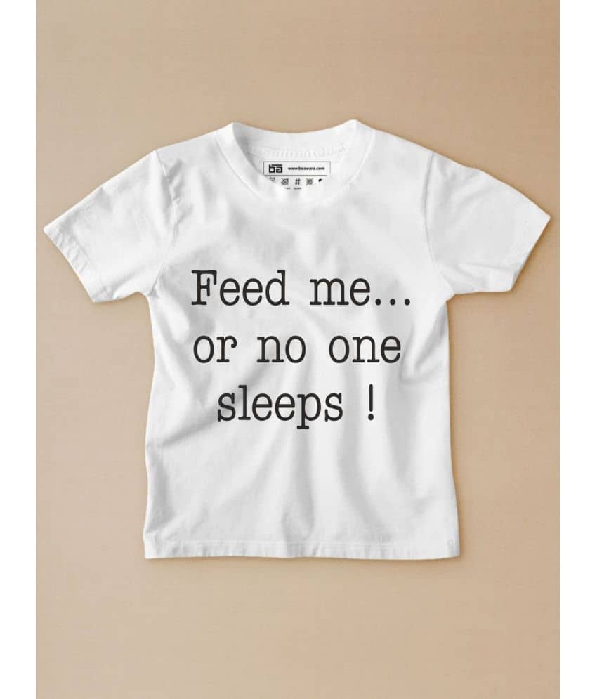 Be Awara Pack of 1 Boys Cotton T-Shirt ( White )