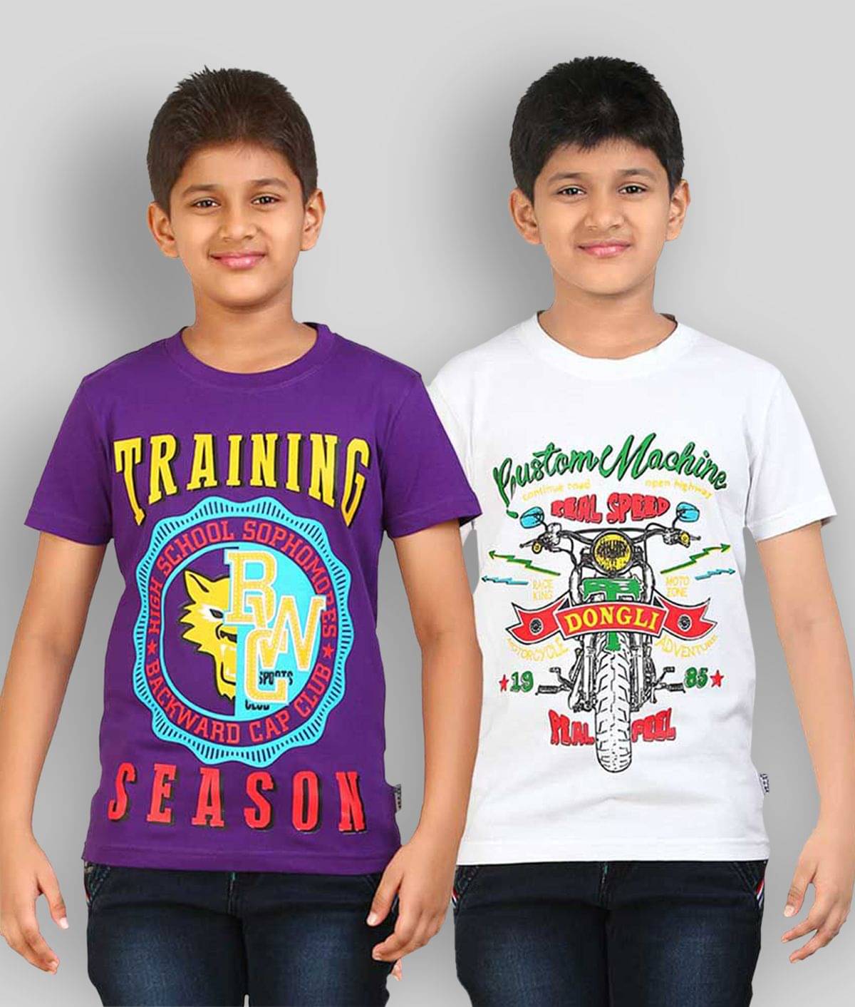     			Dongli Pack of 10 Boys Cotton T-Shirt ( Multicolor )