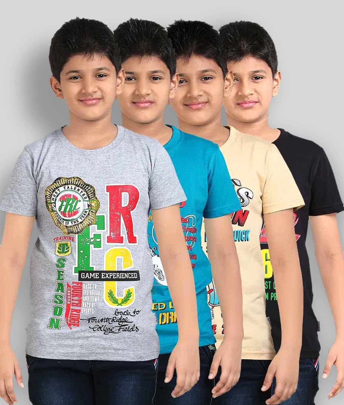 Dongli Pack of 1 Boys Cotton Blend T-Shirt ( Multicolor )