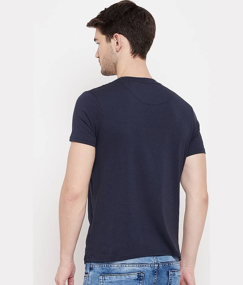 Duke Pack of 1 Cotton Blend Regular Fit Men's T-Shirt ( Blue )