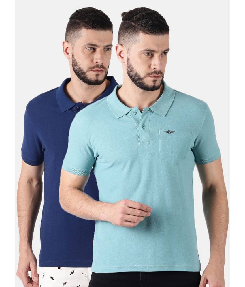 Force NXT Pack of 2 Cotton Regular Fit Solid Half Sleeves Men's Polo T Shirt ( Multicolor ) Force NXT Pack of 2 Cotton Regular Fit Solid Half Sleeves Men's Polo T Shirt ( Multicolor )