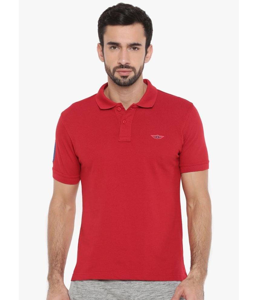 Force NXT - Red Cotton Regular Fit Men's Polo T Shirt ( Pack of 1 ) Force NXT - Red Cotton Regular Fit Men's Polo T Shirt ( Pack of 1 )
