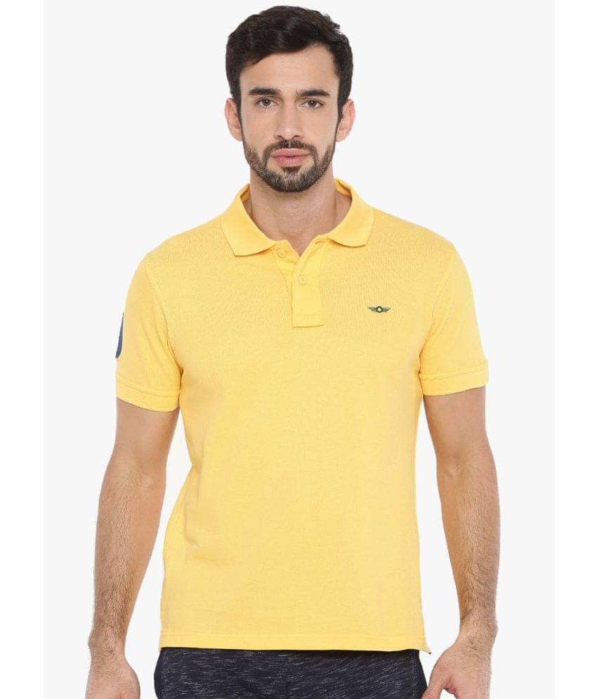     			Force NXT - Yellow Cotton Regular Fit Men's Polo T Shirt ( Pack of 1 )