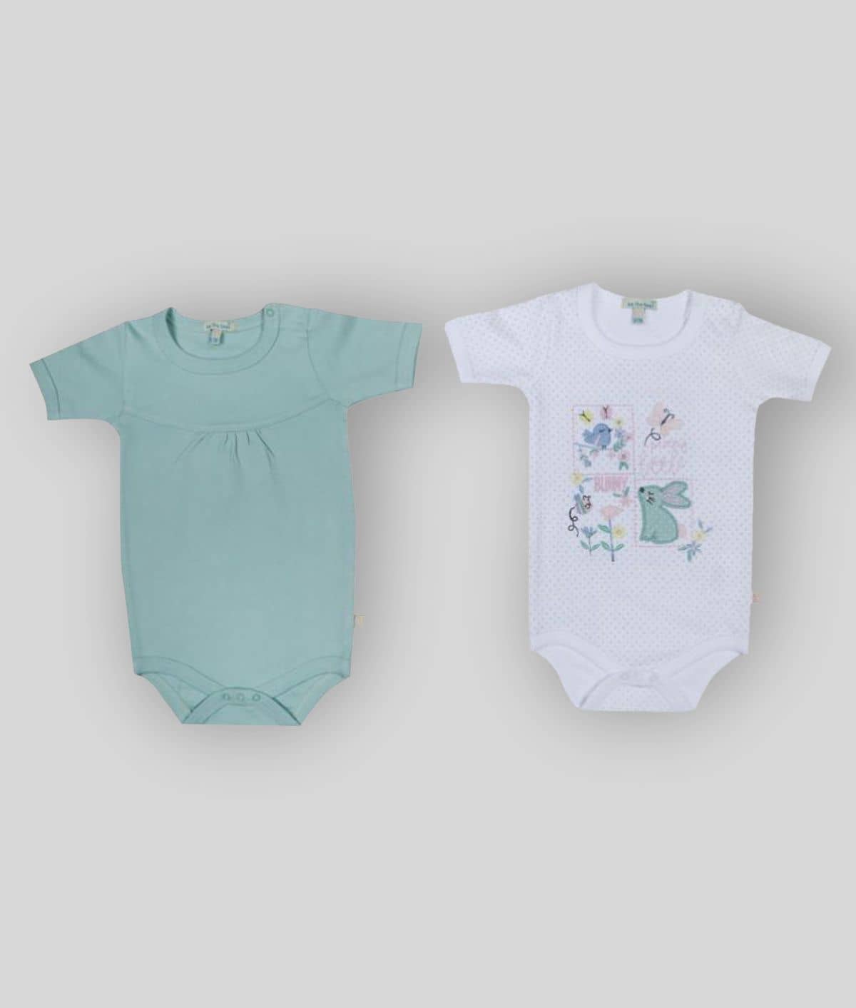 KABOOS Pack of 2 Baby Boys Cotton Bodysuit ( Multi Color )