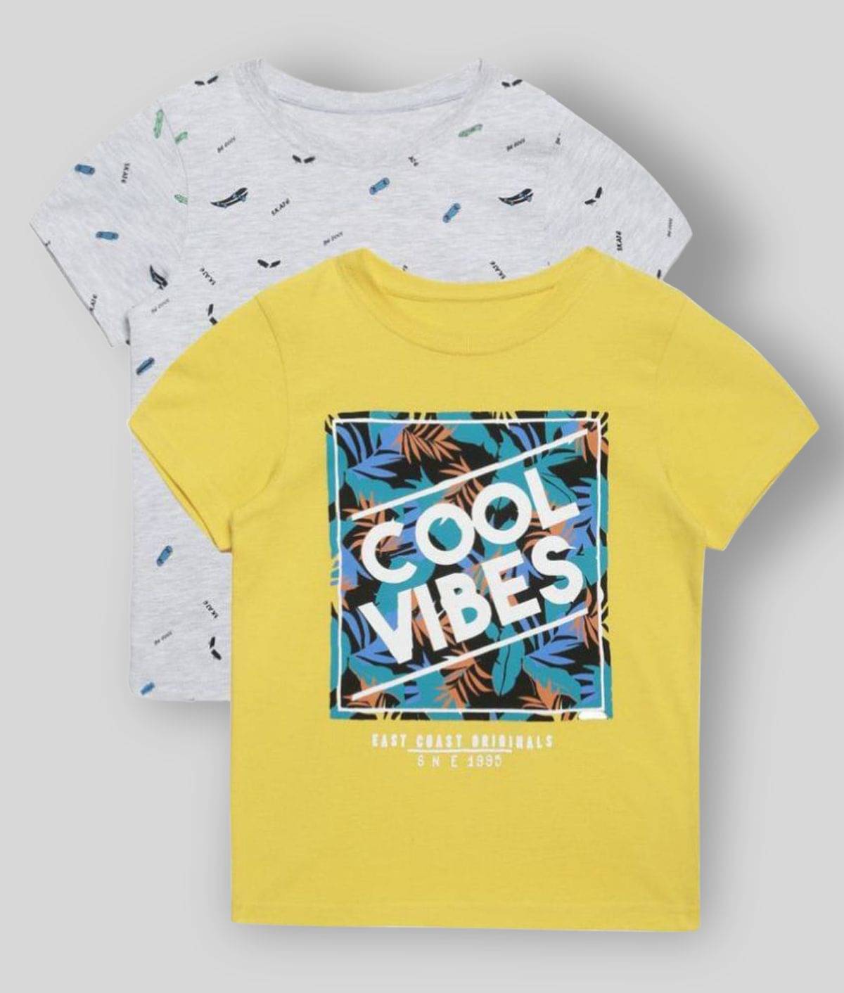     			PLUM TREE Pack of 1 Boys Cotton T-Shirt ( Yellow )
