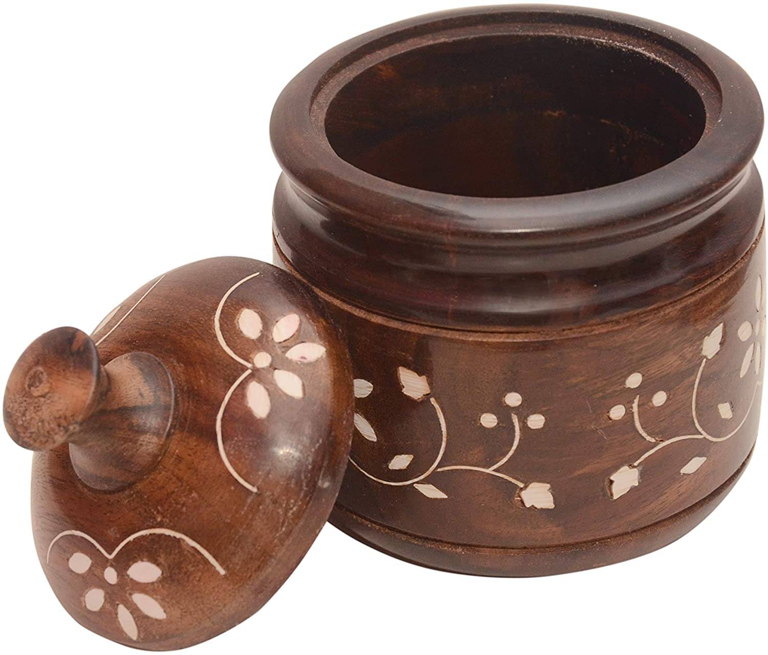     			SWH - Brown Wooden Pickle Container ( Pack of 1 )