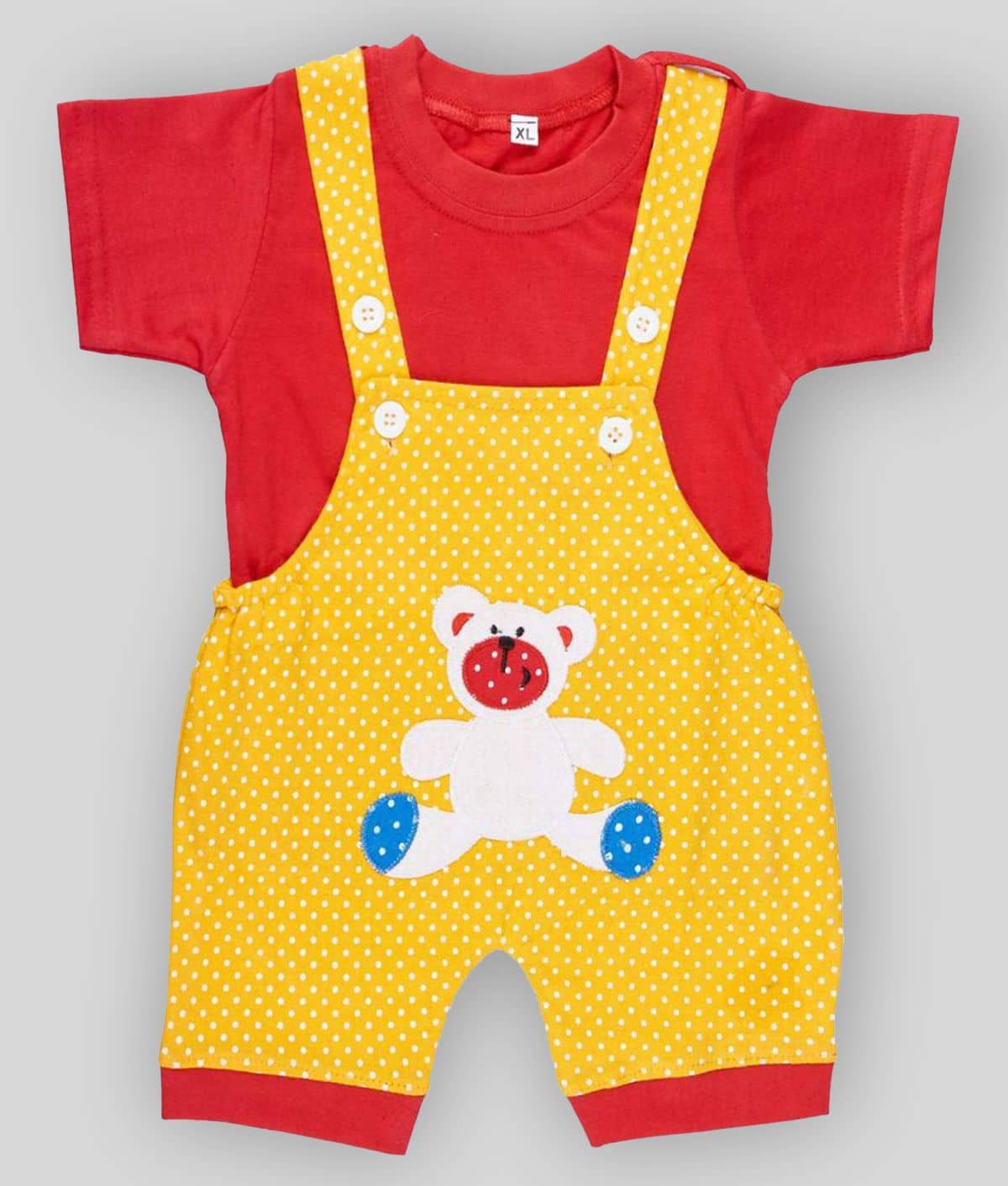 Babeezworld Pack of 1 Baby Boys Cotton Dungarees ( Multi Color )