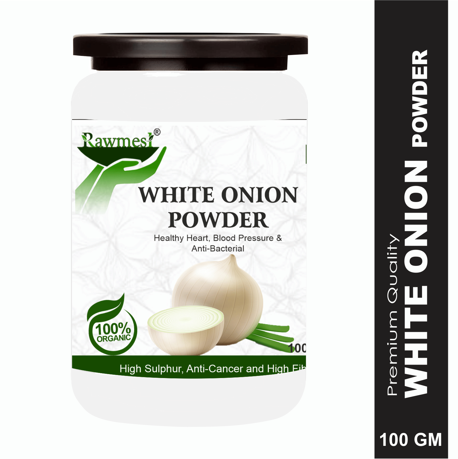 Rawmest 100% Pure White Onion For Healthy Hart Powder 100 Gm Pack of 1 Rawmest 100% Pure White Onion For Healthy Hart Powder 100 Gm Pack of 1