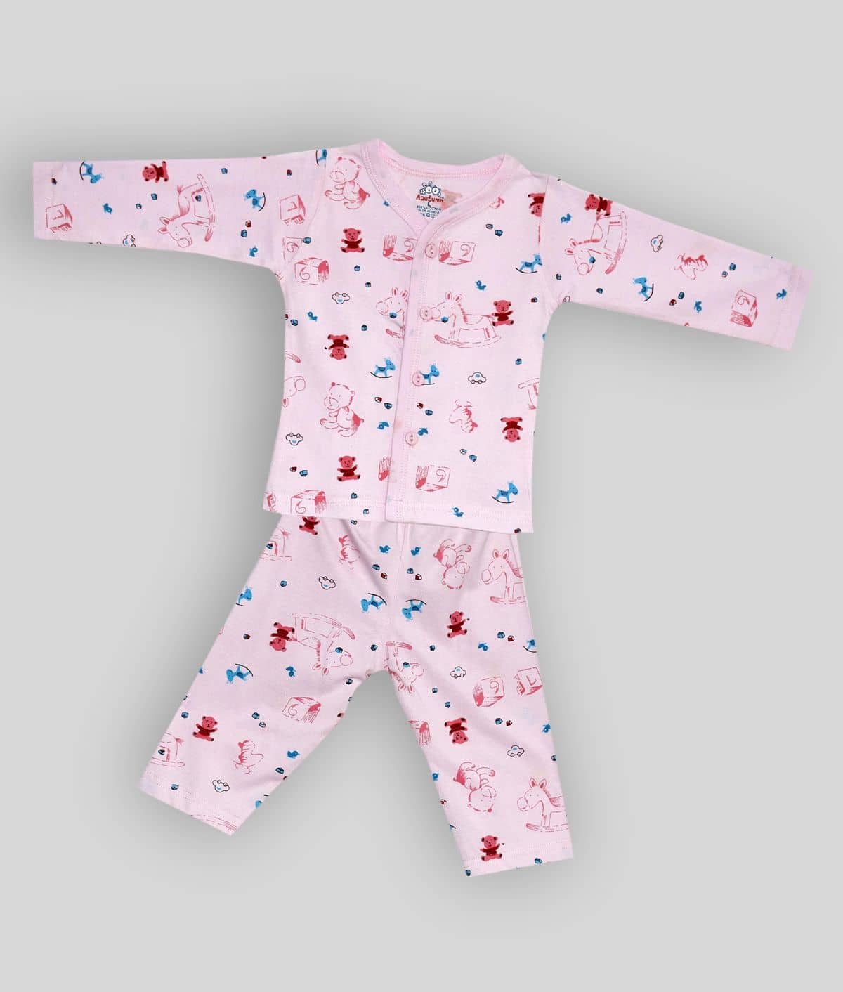 Aatumn Kids Wear Pack of 1 Baby Boys Cotton Tops & Bottoms Sets ( Pink )