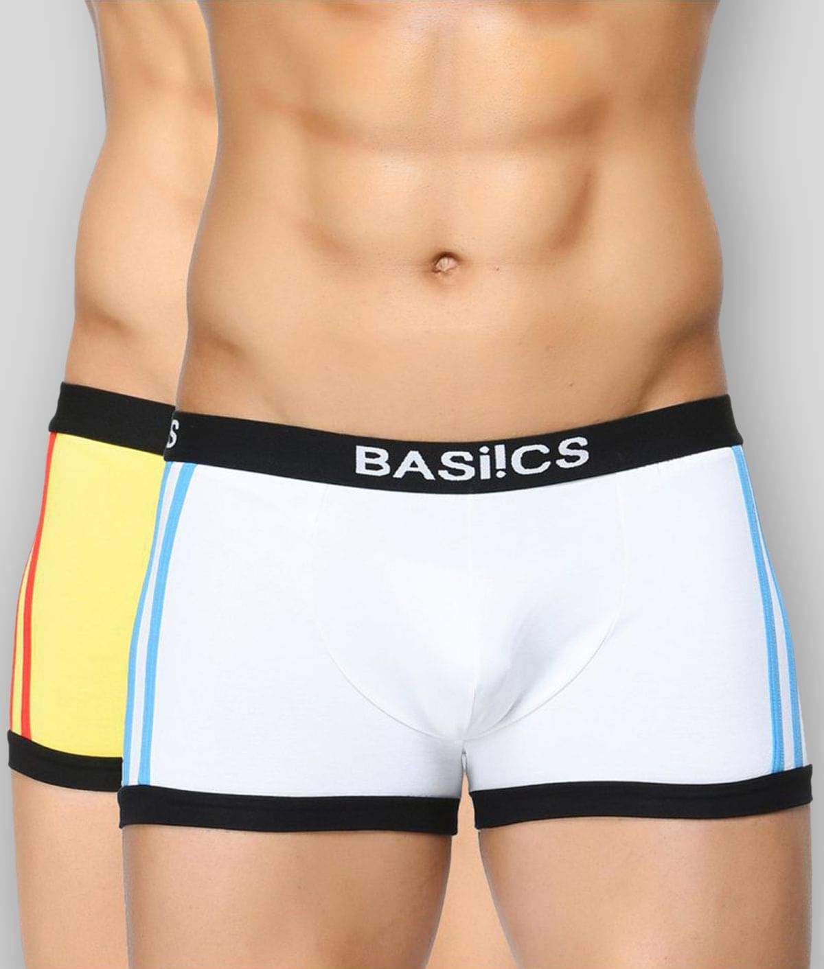BASIICS By La Intimo Pack of 2 Cotton Blend Trunks For Men's ( Multicolor ) BASIICS By La Intimo Pack of 2 Cotton Blend Trunks For Men's ( Multicolor )