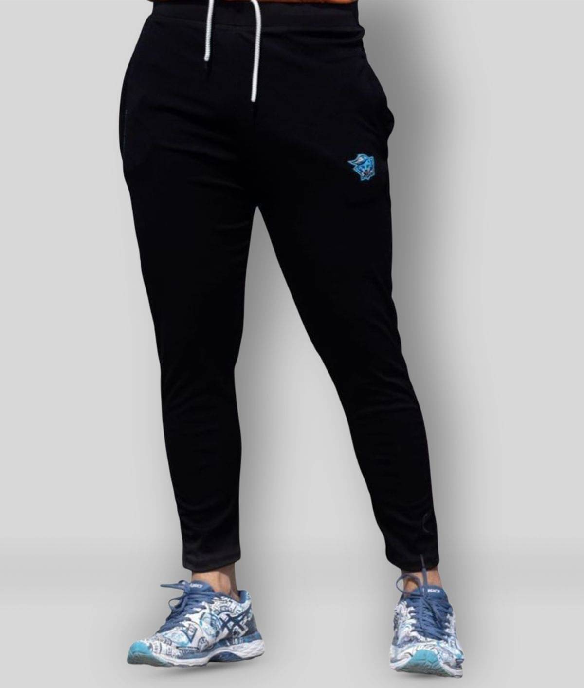 BURNOUT SPORT - Black Cotton Blend Men's Trackpants ( Pack of 1 ) BURNOUT SPORT - Black Cotton Blend Men's Trackpants ( Pack of 1 )