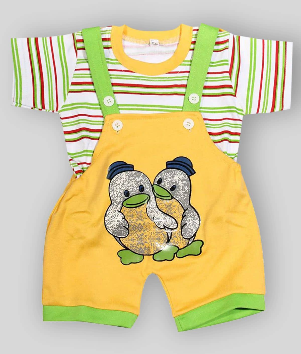 Babeezworld Pack of 1 Baby Boys Cotton Dungarees ( Multicolor )