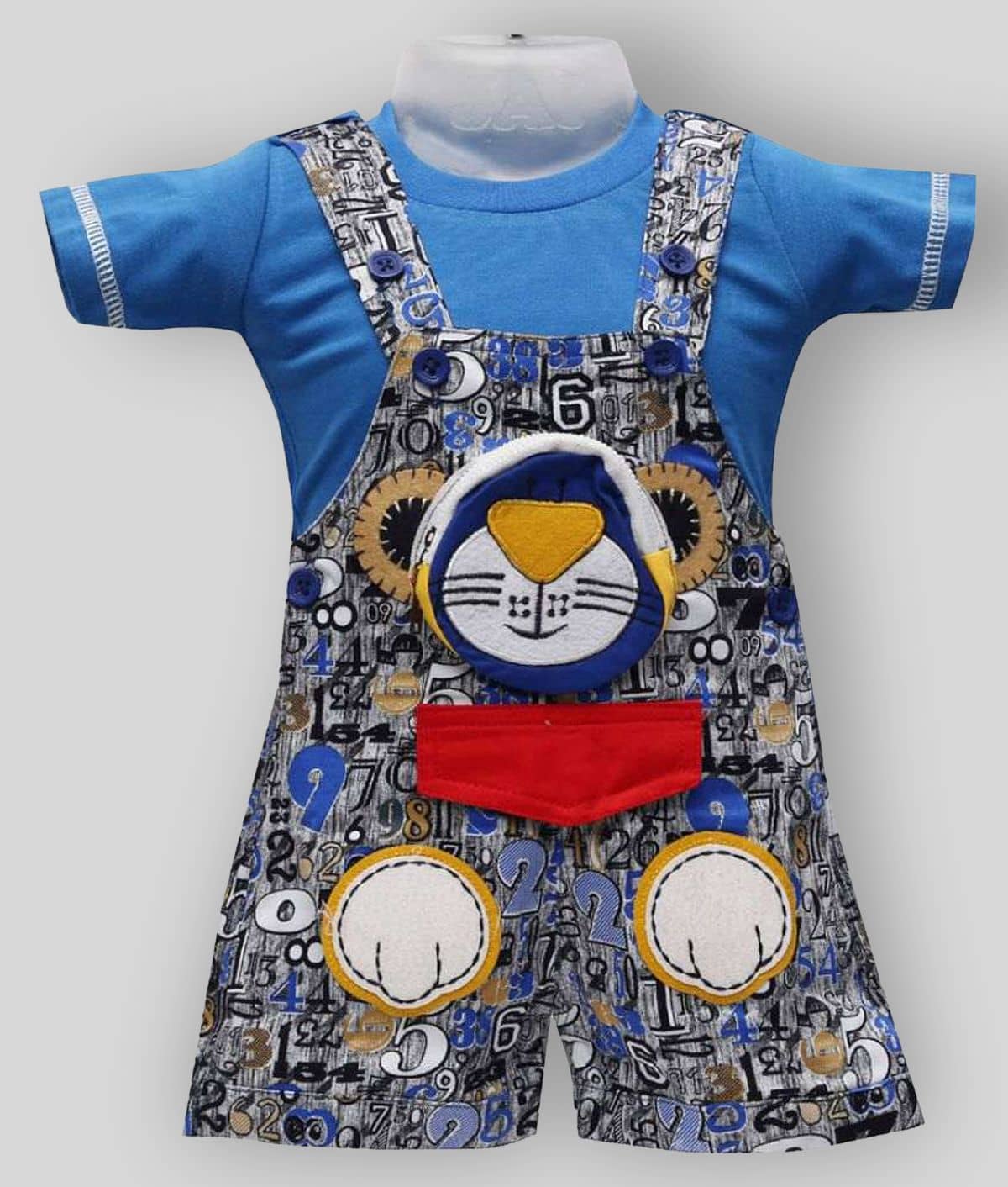 Balloons Pack of 1 Baby Boys Cotton Bodysuit ( Blue )