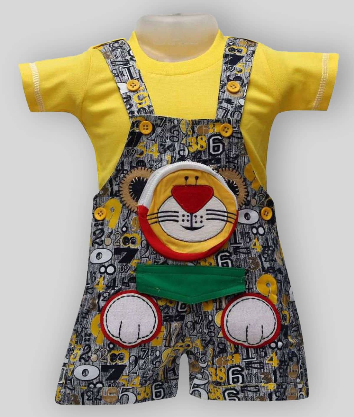 Balloons Pack of 1 Baby Boys Cotton Bodysuit ( Yellow )