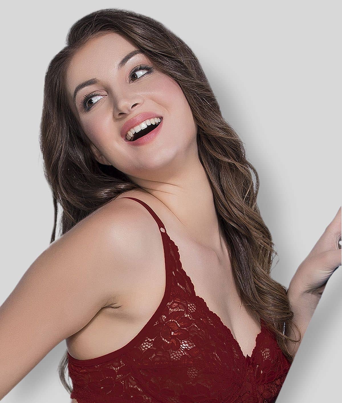 Clovia Lace Non Padded Women's Everyday Bra ( Maroon )