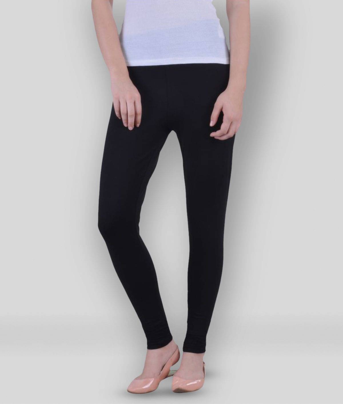 Dollar Missy - Black Lycra Women's Leggings ( Pack of 1 ) Dollar Missy - Black Lycra Women's Leggings ( Pack of 1 )