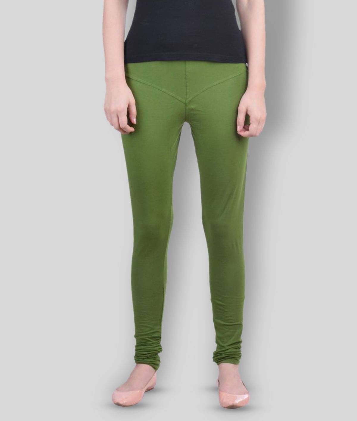     			Dollar Missy - Green Lycra Women's Leggings ( Pack of 1 )