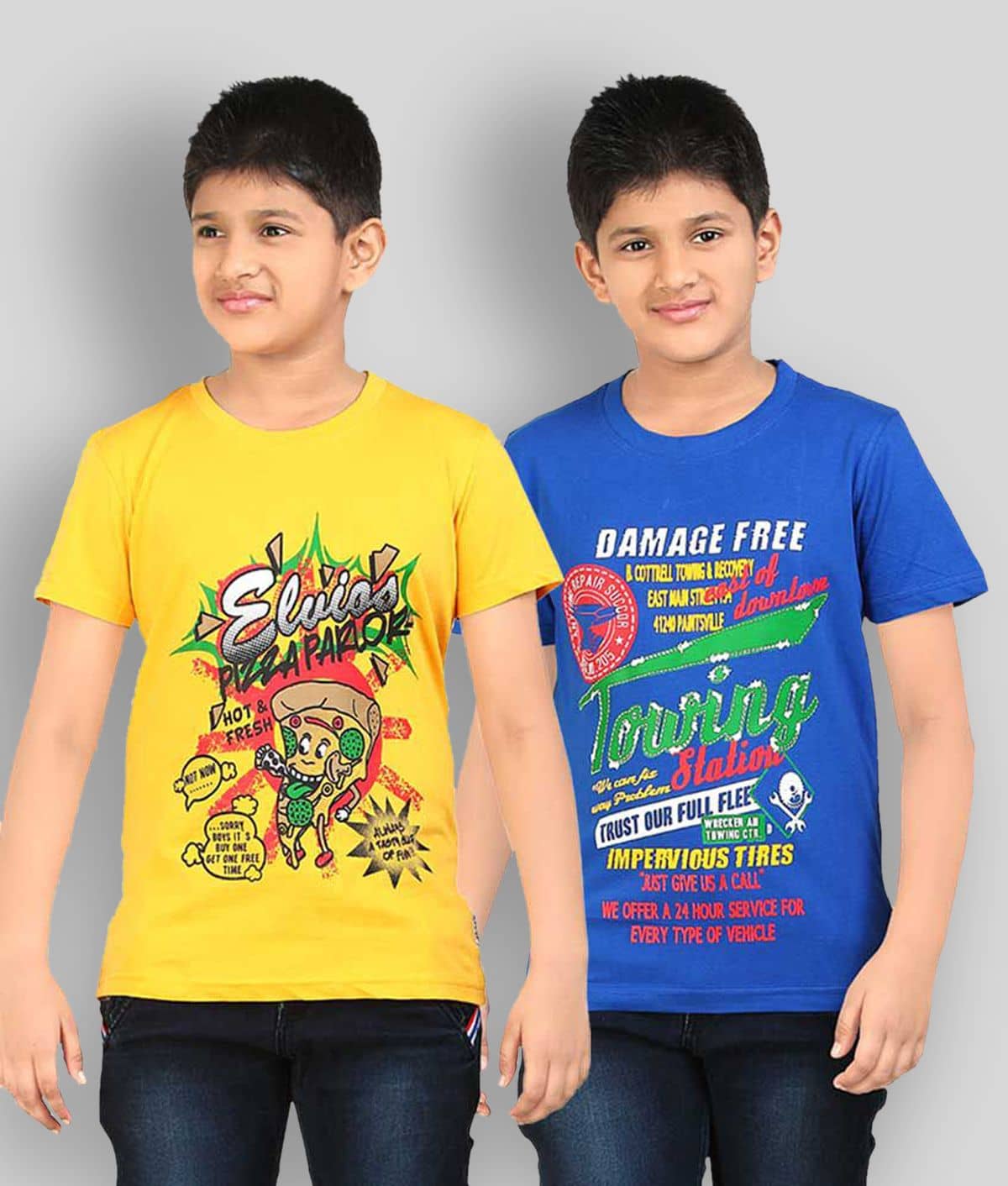 Dongli Pack of 1 Boys Cotton T-Shirt ( Multicolor )