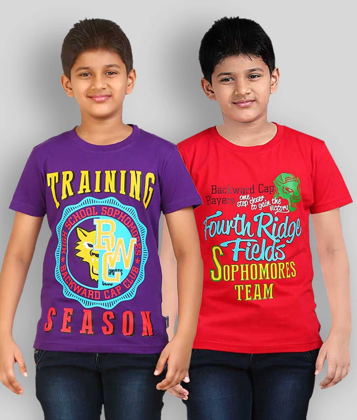 Dongli Pack of 1 Boys Cotton T-Shirt ( Multicolor )