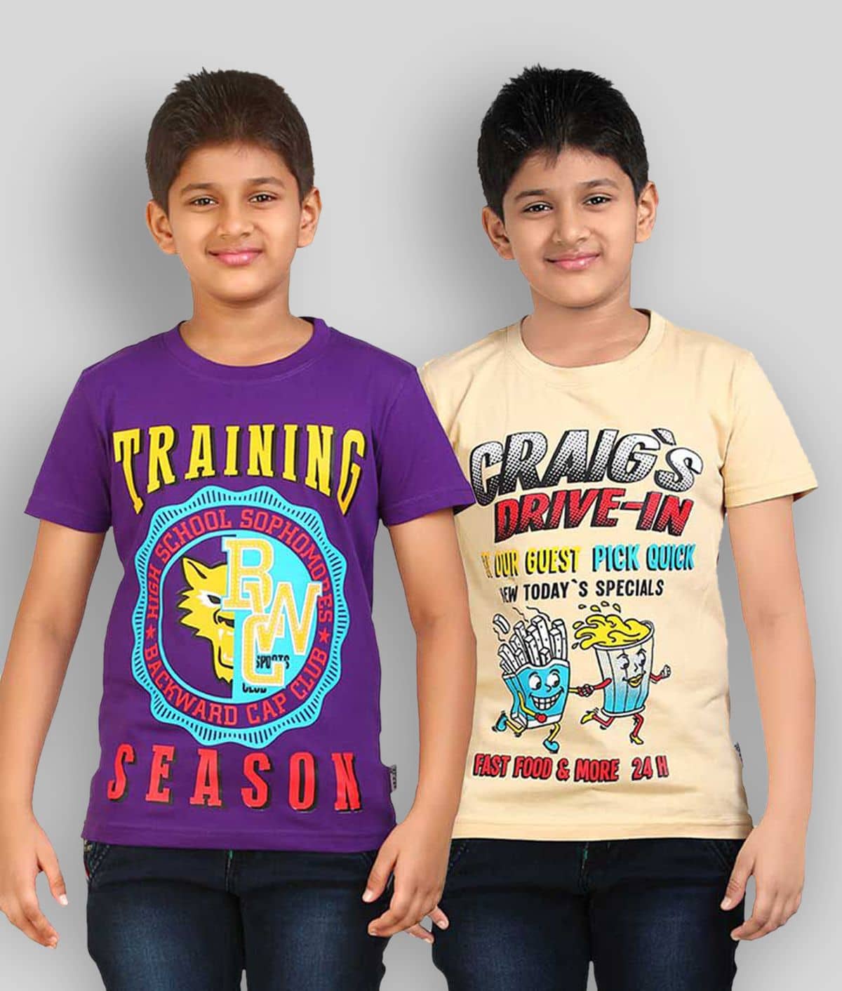 Dongli Pack of 1 Boys Cotton T-Shirt ( Multicolor )