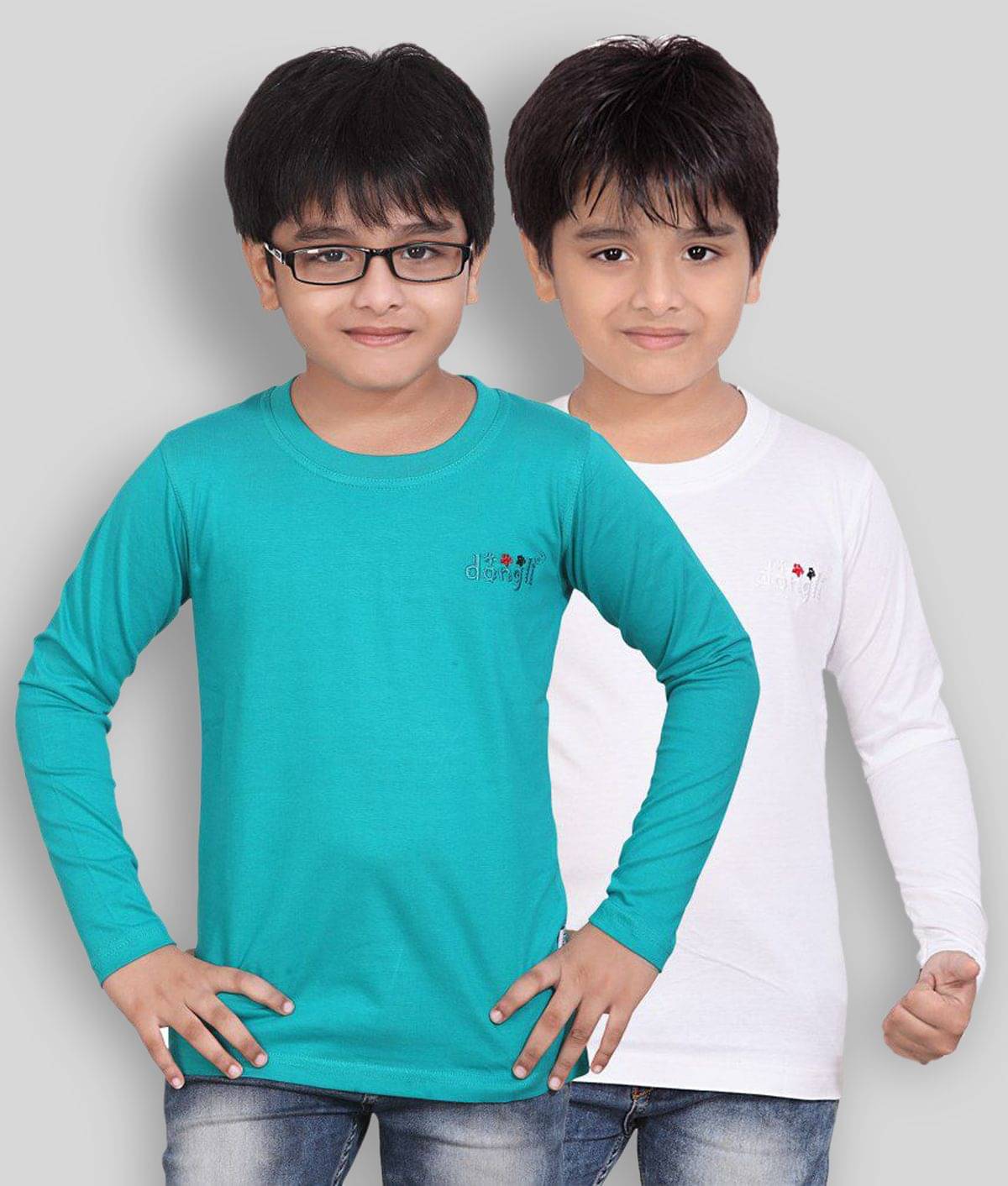     			Dongli Pack of 2 Boys Cotton T-Shirt ( Multicolor )