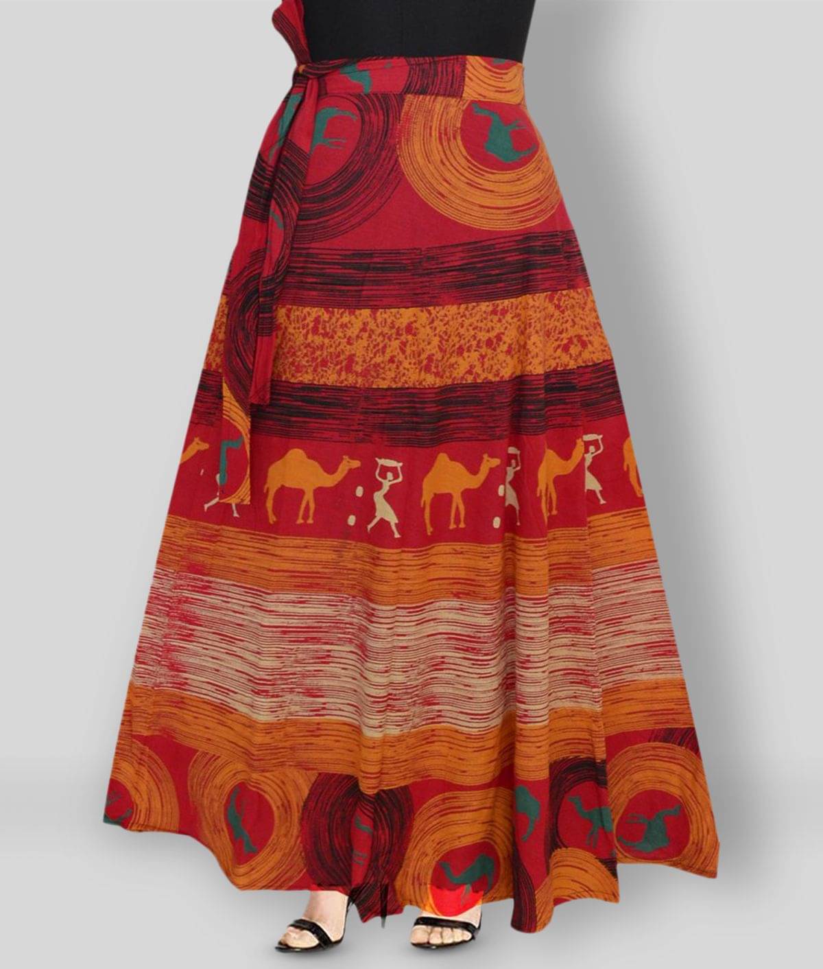     			Frionkandy - Multicolor Cotton Women's A-Line Skirt ( Pack of 1 )