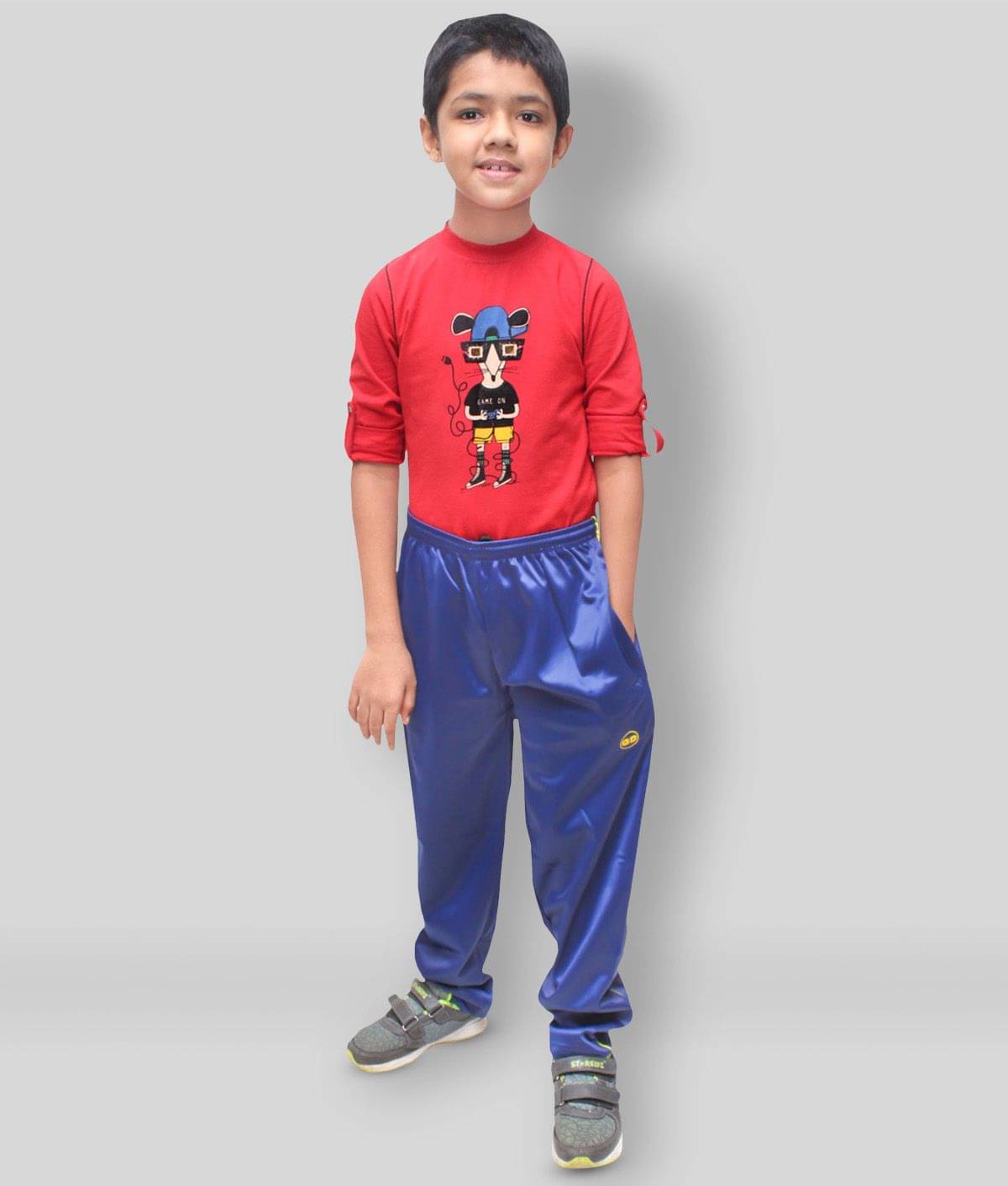     			Goodluck Pack of 1 Boys Polyester Trackpant ( Blue )