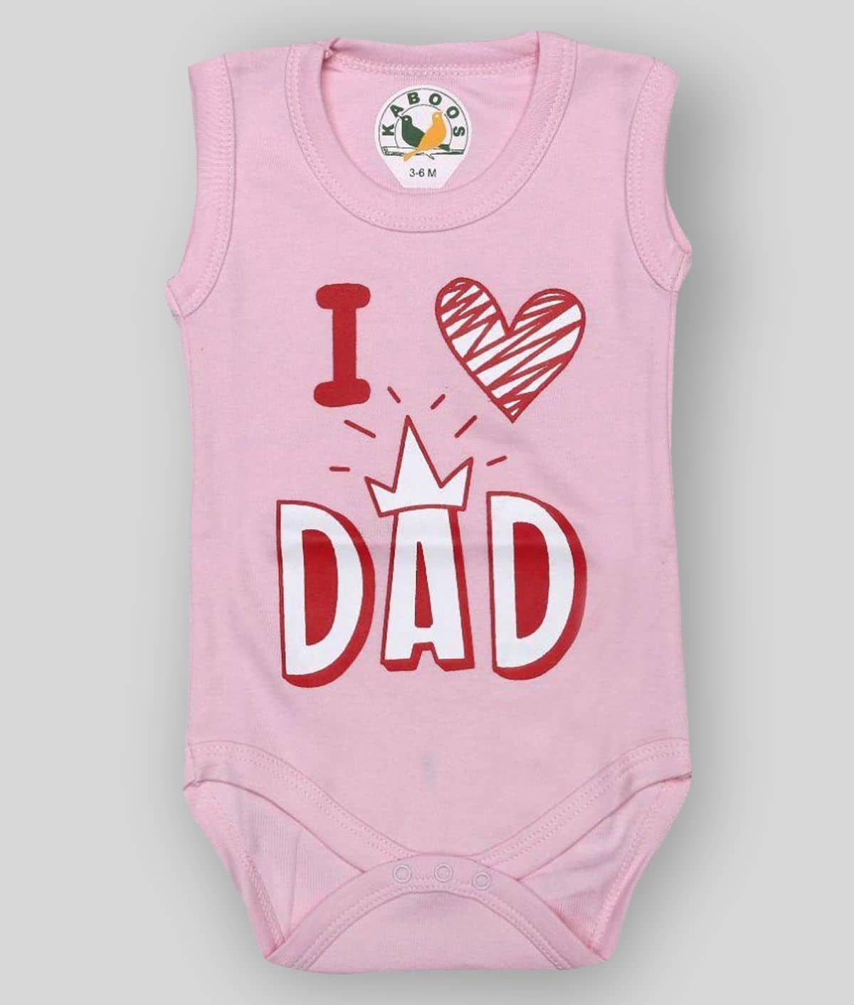 KABOOS Pack of 1 Baby Boys Cotton Bodysuit ( Pink )