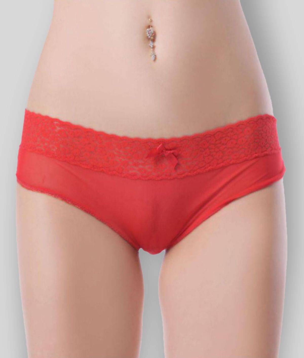 N-Gal Net/Mesh Solid Women's Crotchless Panties ( Red ) N-Gal Net/Mesh Solid Women's Crotchless Panties ( Red )