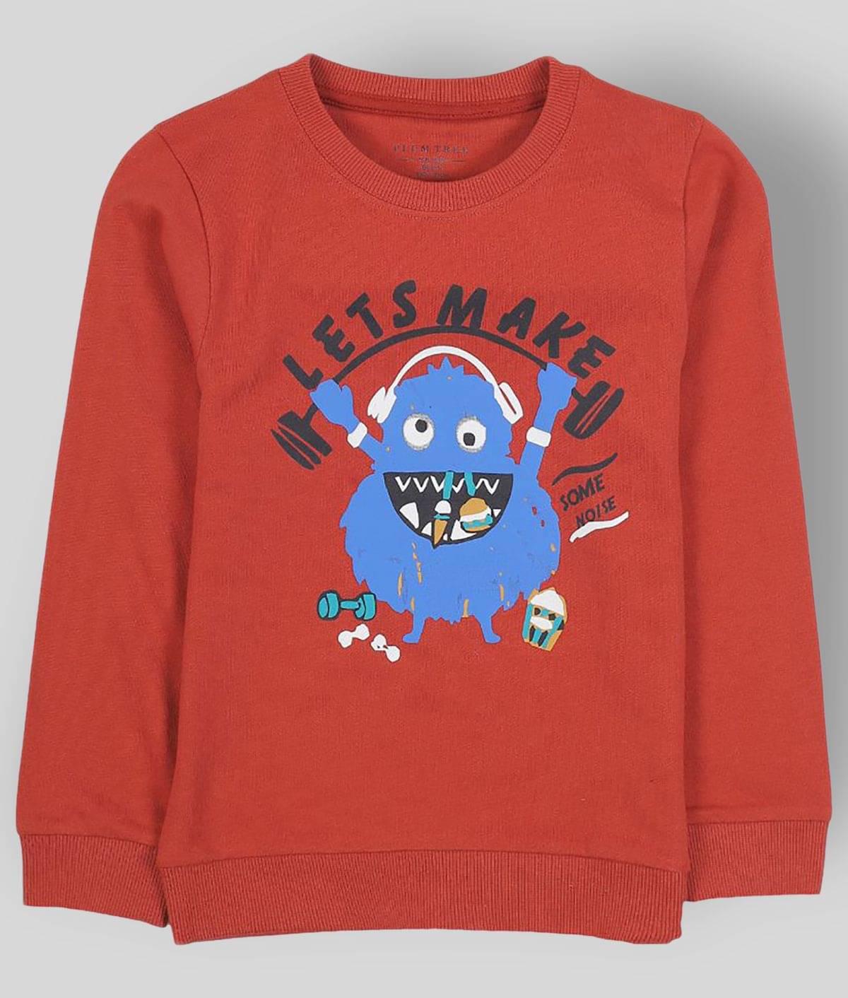     			PLUM TREE Pack of 1 Boys Cotton Sweatshirt ( Orange )