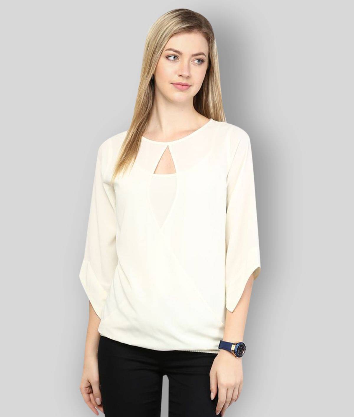     			Rare Women's Georgette Regular Top ( White )