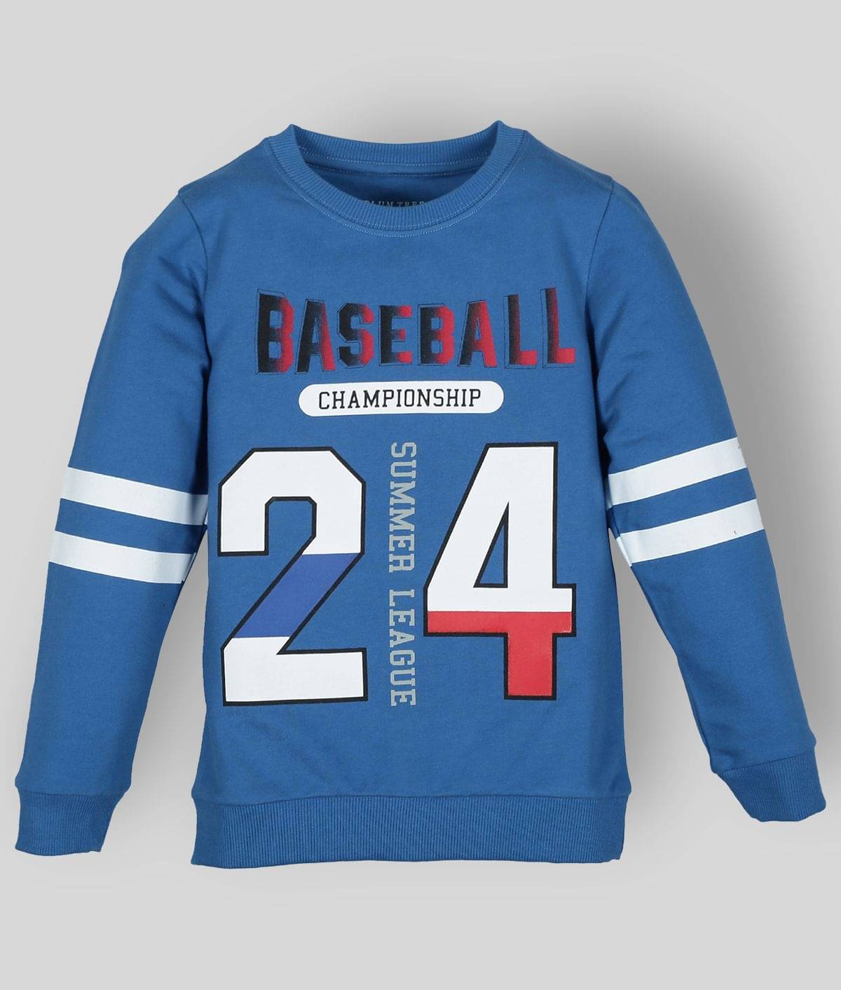     			PLUM TREE Pack of 1 Boys Cotton Sweatshirt ( Denim Blue )