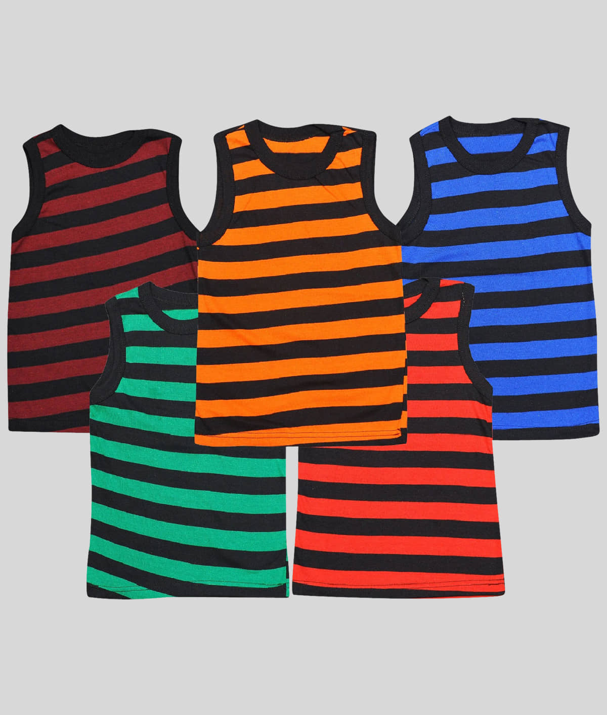 Boys Vest Pure Cotton  (Multicolor, Pack of 5) - Nightwear & Loungewear | Buy online on ZillyBuy
