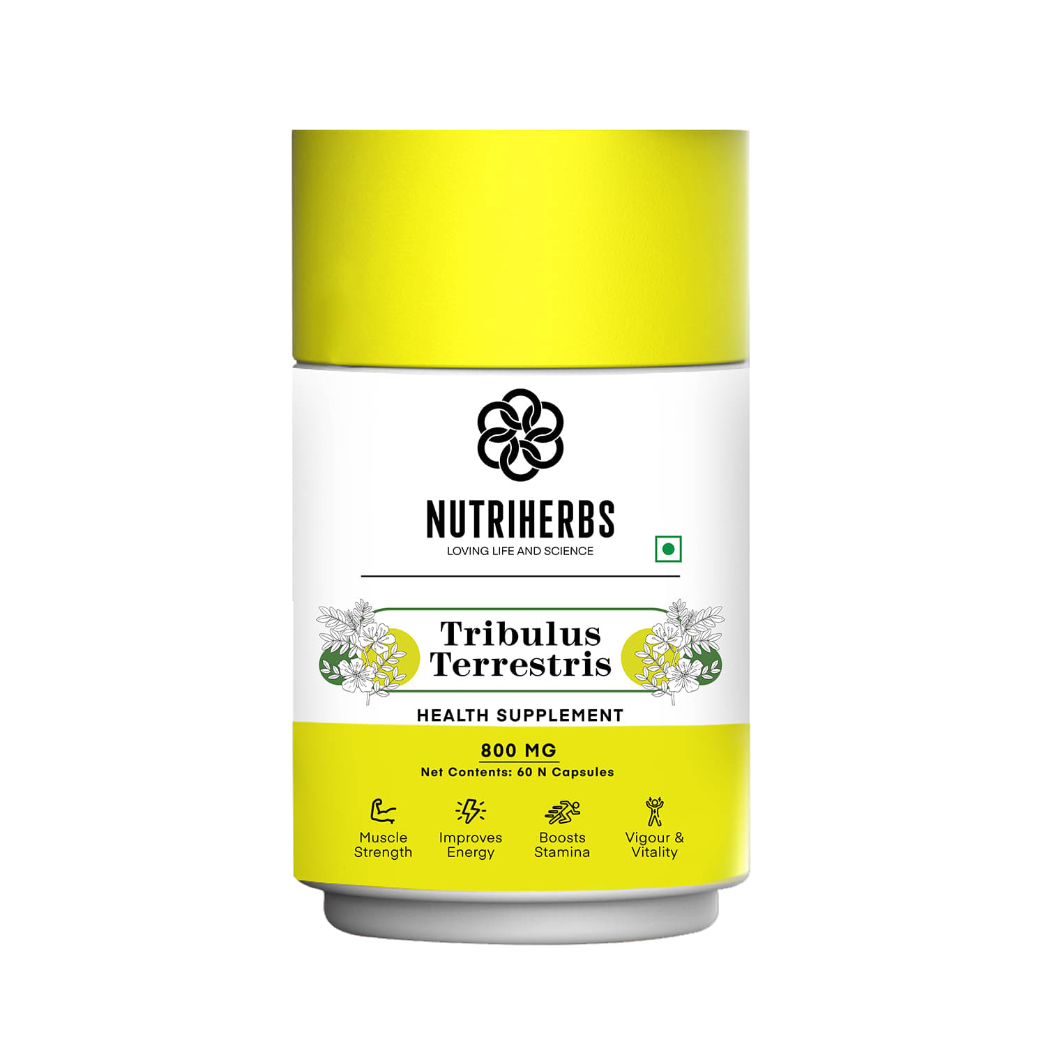 Nutriherbs Tribulus Terrestris 800mg - 60 Capsules | For Enhanced Performance, Muscle Mass & Energy Nutriherbs Tribulus Terrestris 800mg - 60 Capsules | For Enhanced Performance, Muscle Mass & Energy