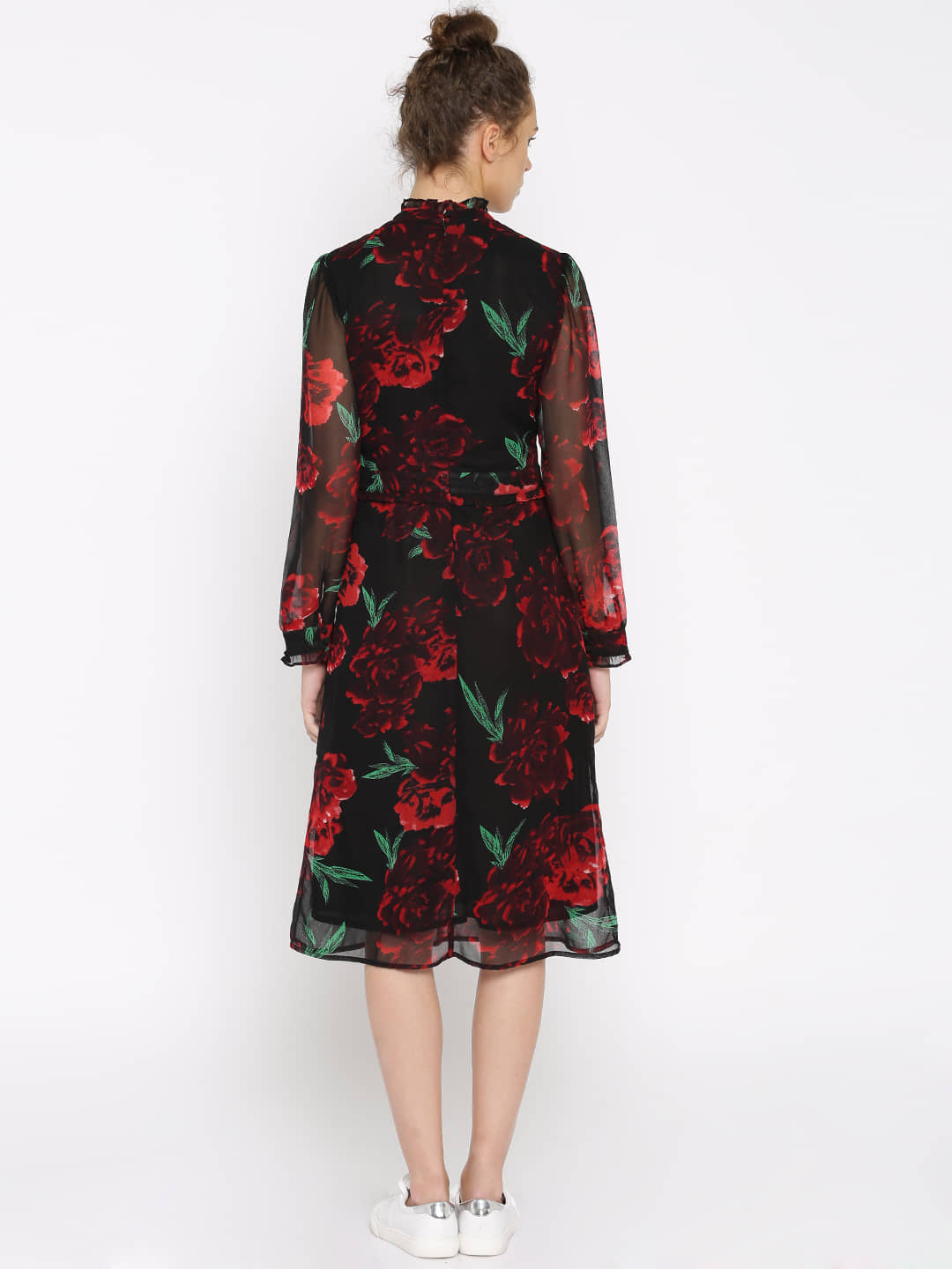 Rare Women Polyester Printed A-line Dress ( Multicolor )