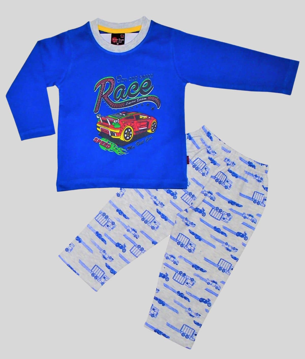 Wise Guys Pack of 1 Baby Boys Cotton Shirt & Trouser ( Blue )