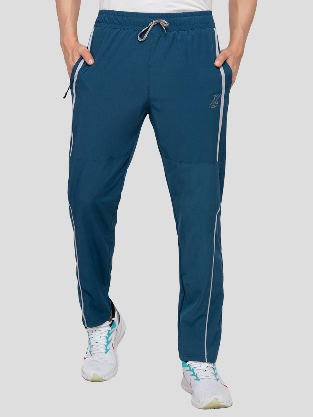 xohy - Blue Lycra Men's Trackpants ( Pack of 1 )     			xohy - Blue Lycra Men's Trackpants ( Pack of 1 )
