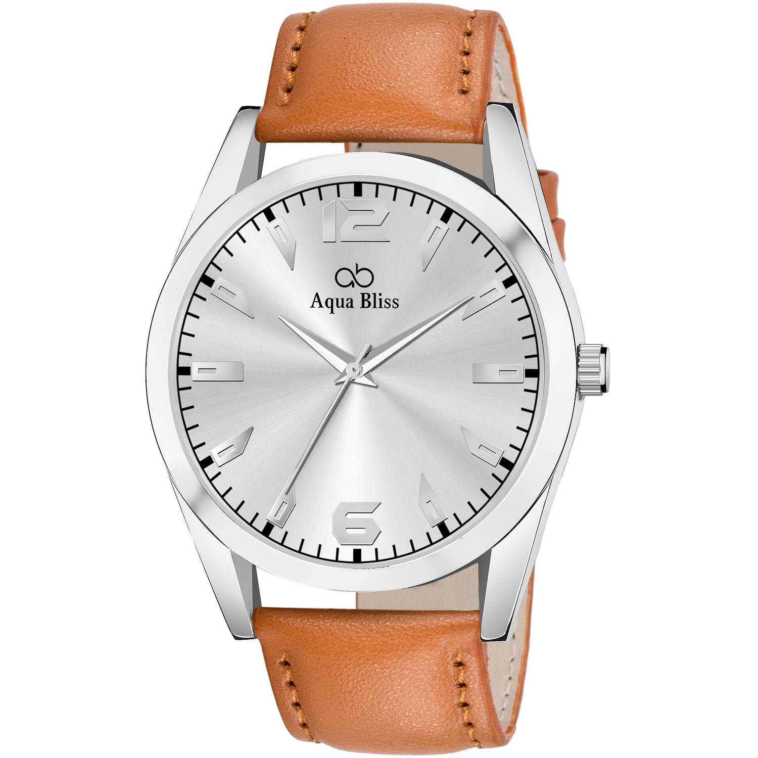     			AQUA BLISS - Brown Leather Analog Men's Watch