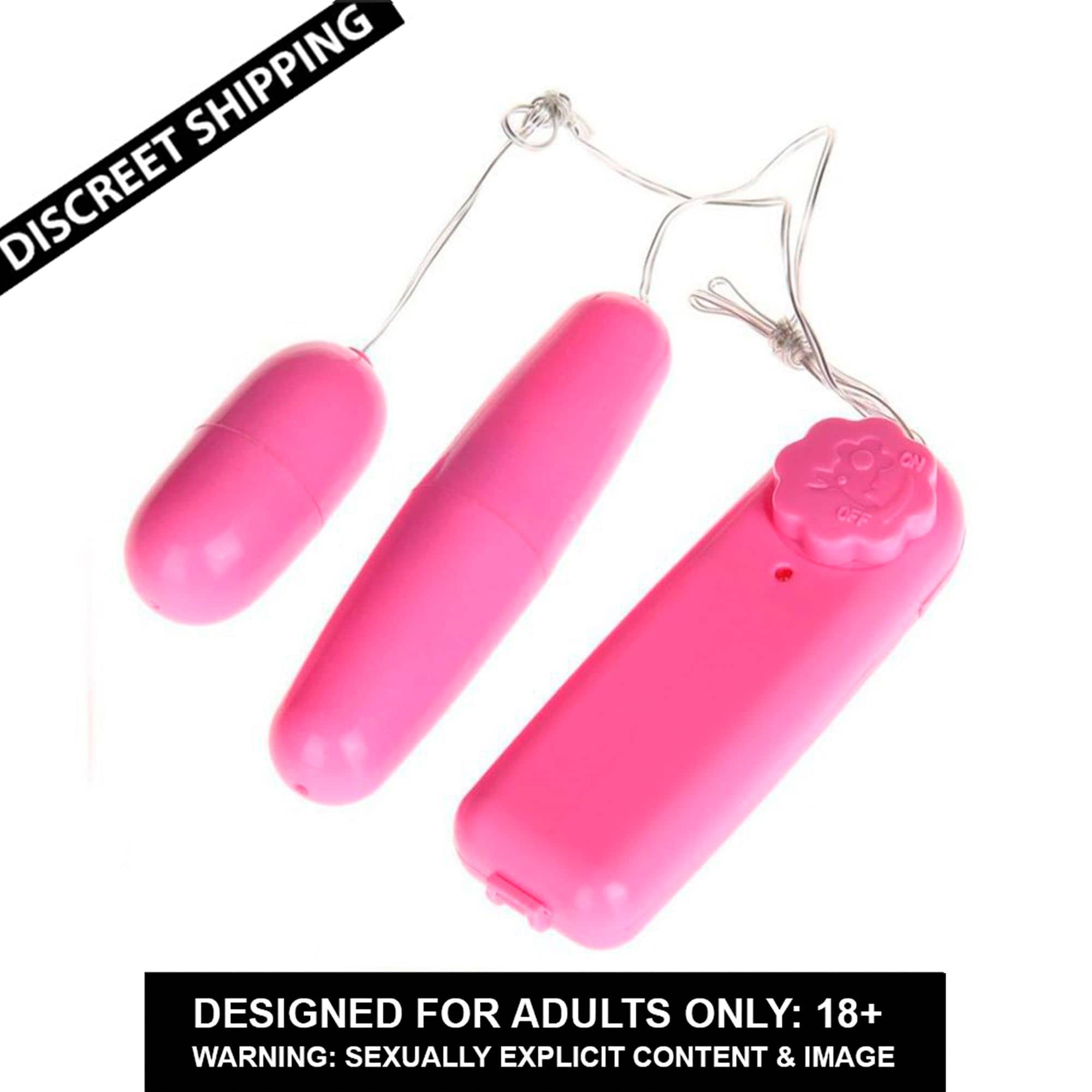 KAMAHOUSE Dual Egg Vibrator Female Masturbator Vibrating Egg Remote Control G-Spot Massage
