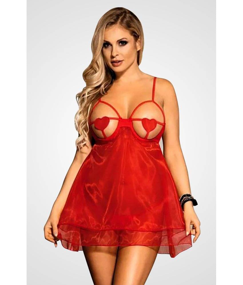     			KAMUKLIFE OPEN BUST RED BACKLESS BABYDOLL LINGERIE Net sex toy Kit for Adult party dildo fun, honeymoon couples, SM Domination, sexy products fun Adult vibrator gifting sex doll party dress